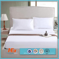 Drap-housse blanc de lit simple d&#39;hôtel de coton de 100%, drap-housse élastique